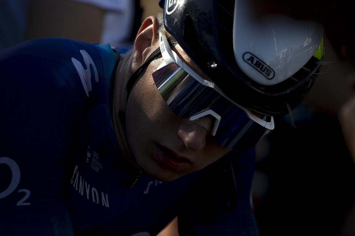 Tour of Britain 2023 - Max Kanter of Movistar Team after the finsih of the race in Beverley