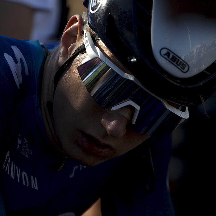 Tour of Britain 2023 - Max Kanter of Movistar Team after the finsih of the race in Beverley