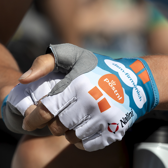 Tour of Britain 2024 - Close up of Team dsm-firmenich PostNL gloves