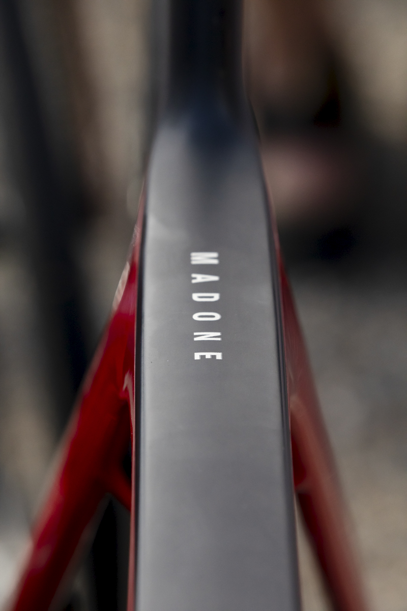 Tour of Britain 2024 - Close up of the logo on a Trek Madone frame