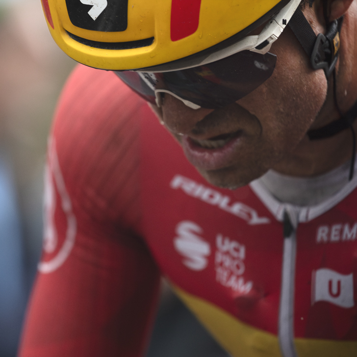 Tour of Britain 2025 - Alexander Kristoff of Uno-X Mobility displays the effort of the climb on his face as he tackles Caerphilly Mountain