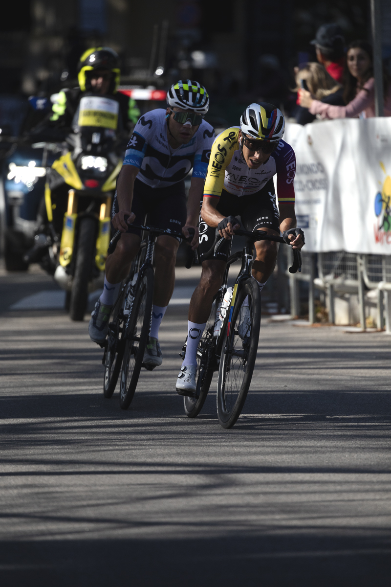 Tre Valli Varesine 2025 - Egan Bernal of INEOS Grenadiers wearing his Columbian Champion’s jersey during the race
