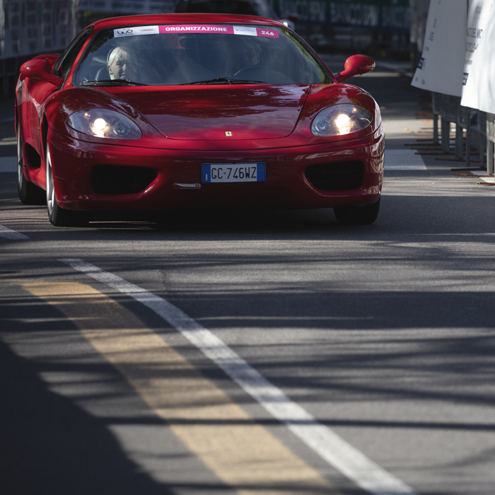 Tre Valli Varesine 2025 - A Ferrari is driven on the course as part of the race convoy