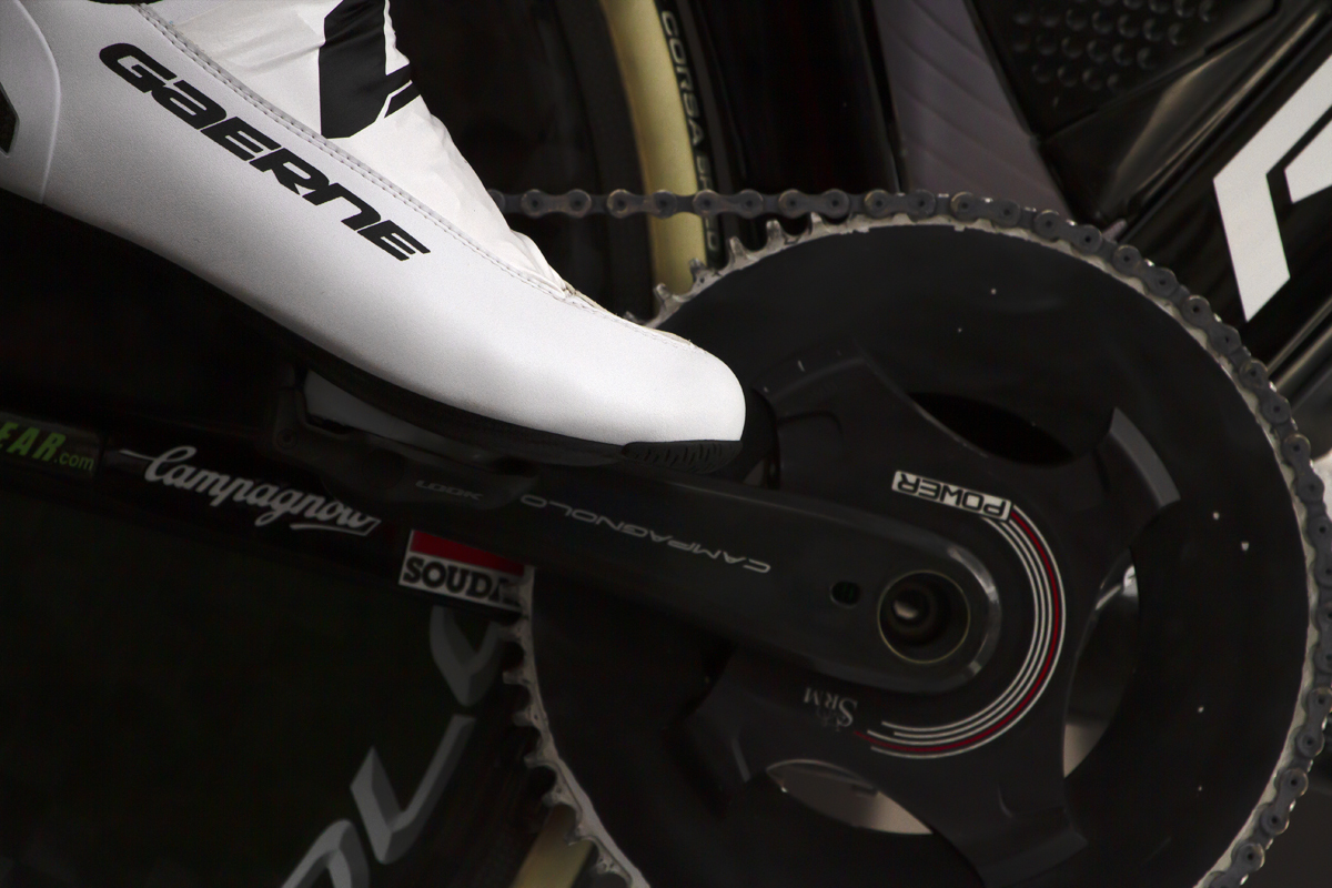 UCI 2019 Road World Championships - A riders foot on the pedal of a time trial bike