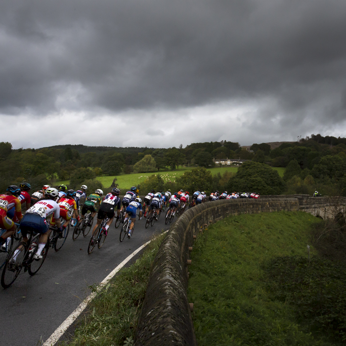 UCI 2019 Road World Championships - Women’s Elite Road Race crosses a bridge over Lindley Wood Reservoir