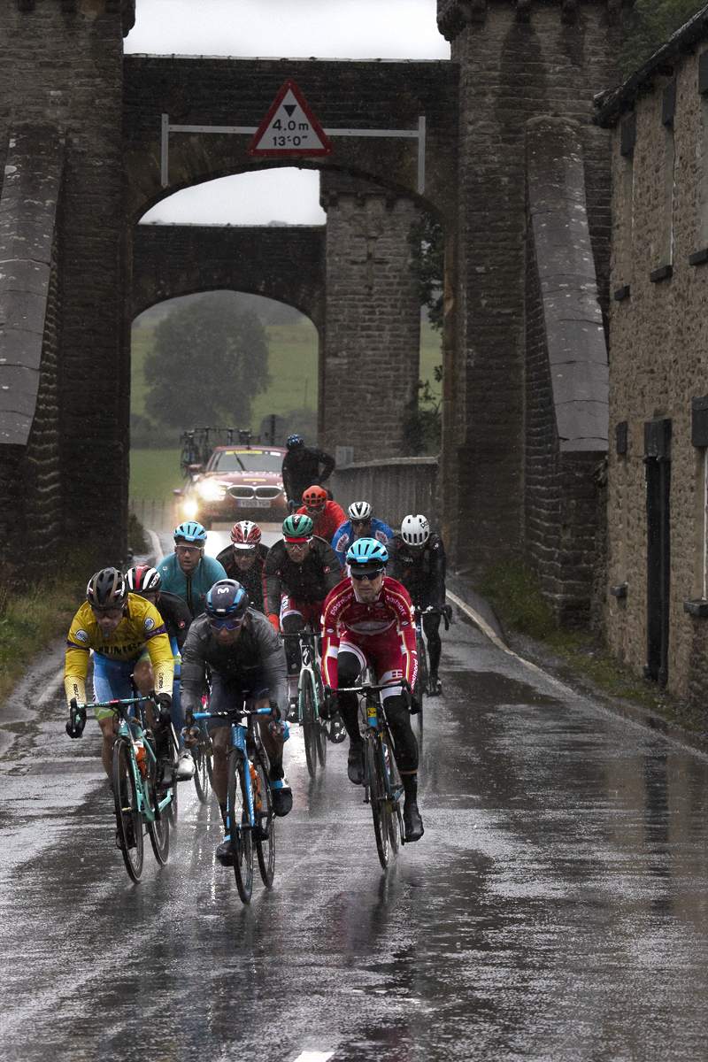 UCI 2019 Road World Championships - Middleham Bridge - Men’s Elite Road Race, riders cross Middleham Bridge in North Yorkshire