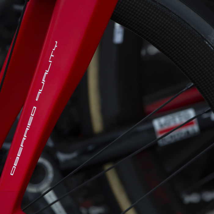 UCI 2019 Road World Championships - close up of a Thomus time trial bike’s forks