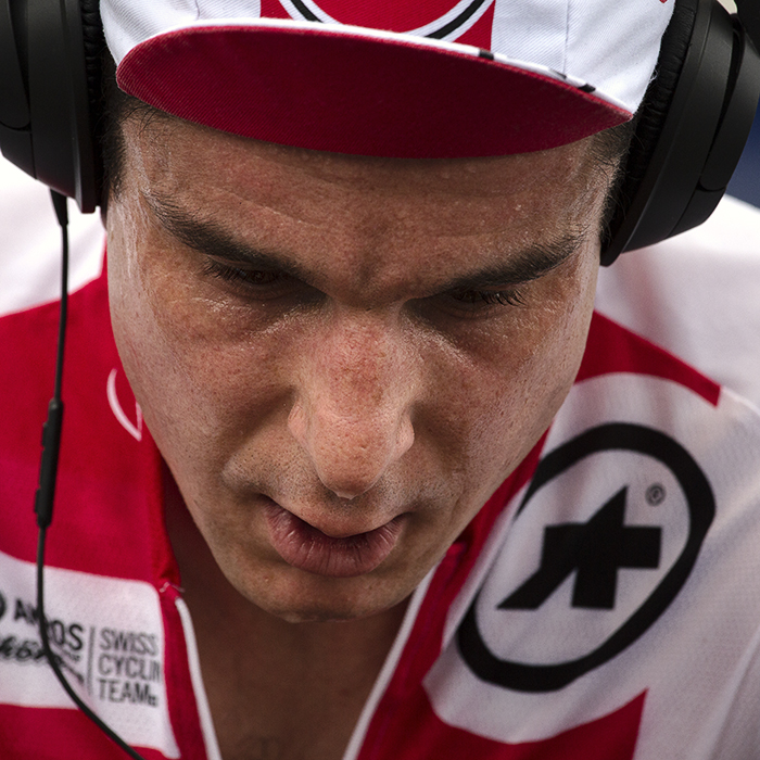 UCI 2019 Road World Championships - Switzerland’s Claudio Imhof warms up while listening to music before his time trial