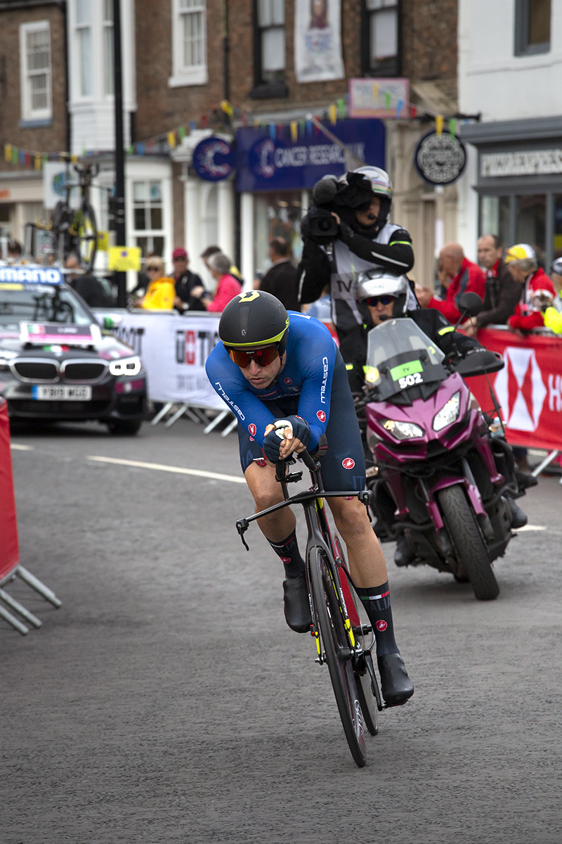 UCI 2019 Road World Championships - Edoardo Affini of Italy takes part in the Men’s Elite Time Trial ion Northallerton, Yorkshire