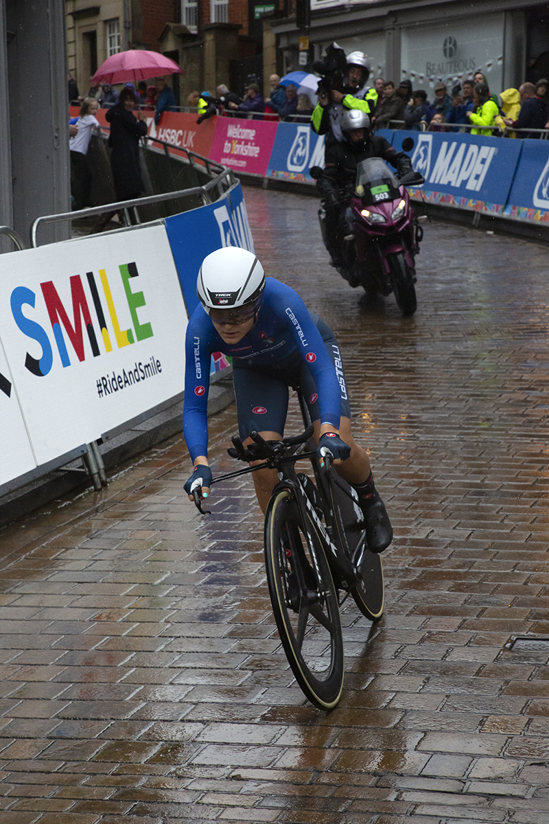 UCI 2019 Road World Championships - Elisa Longo Borghini rides down Duck Hill in Ripon during the Women’s Elite Time Trial