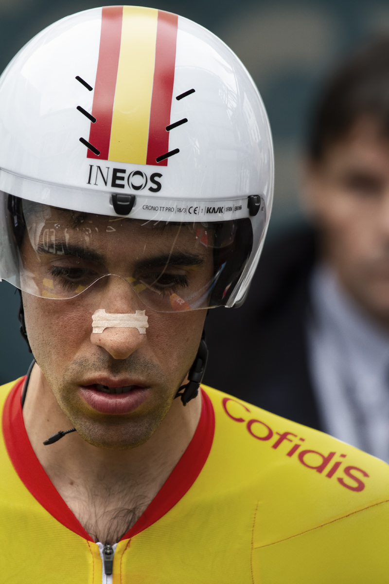 UCI 2019 Road World Championships - Jonathan Castroviejo of Spain looks pensively casts his gaze to the floor before taking to the start