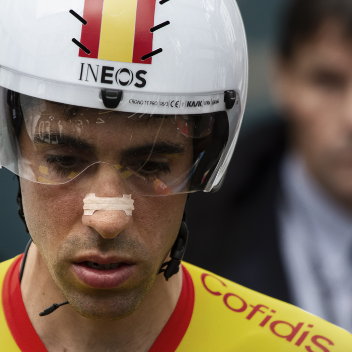 UCI 2019 Road World Championships - Jonathan Castroviejo of Spain looks pensively casts his gaze to the floor before taking to the start