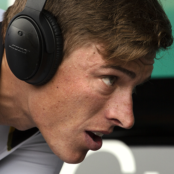 UCI 2019 Road World Championships - Germany’s Nils Politt wears headphones as he warms up for the Time Trial in Northallerton