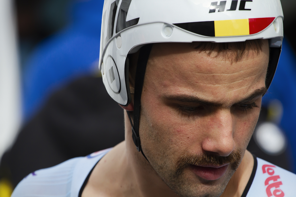 UCI 2019 Road World Championships - Victor Campenaerts of Belgium wears a time trial helmet without a visor 