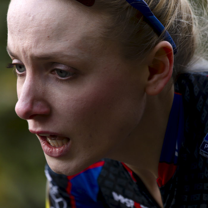 UK National Hill Climb Championships 2015 - Natasha Cutmore seen close up as she climbs