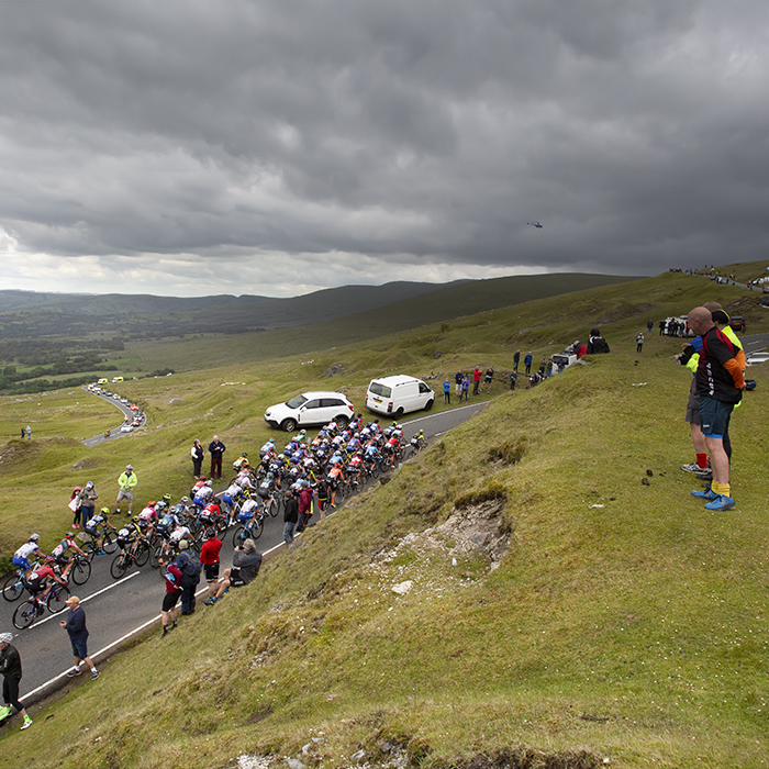 Women’s Tour 2019 - Fans watch the peloton climb Black Mountain