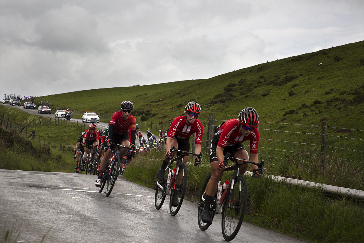 Women’s Tour 2019 - The Sunweb Team pass through the Welsh countryside in Bwlch-y-Sarnau