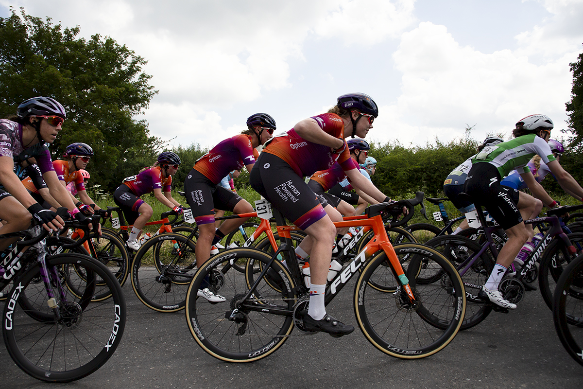 Women’s Tour 2022 - The peloton passes through the countryside at Clatterford End