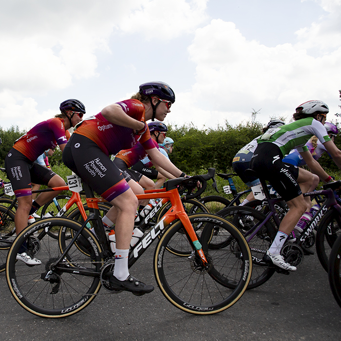 Women’s Tour 2022 - The peloton passes through the countryside at Clatterford End