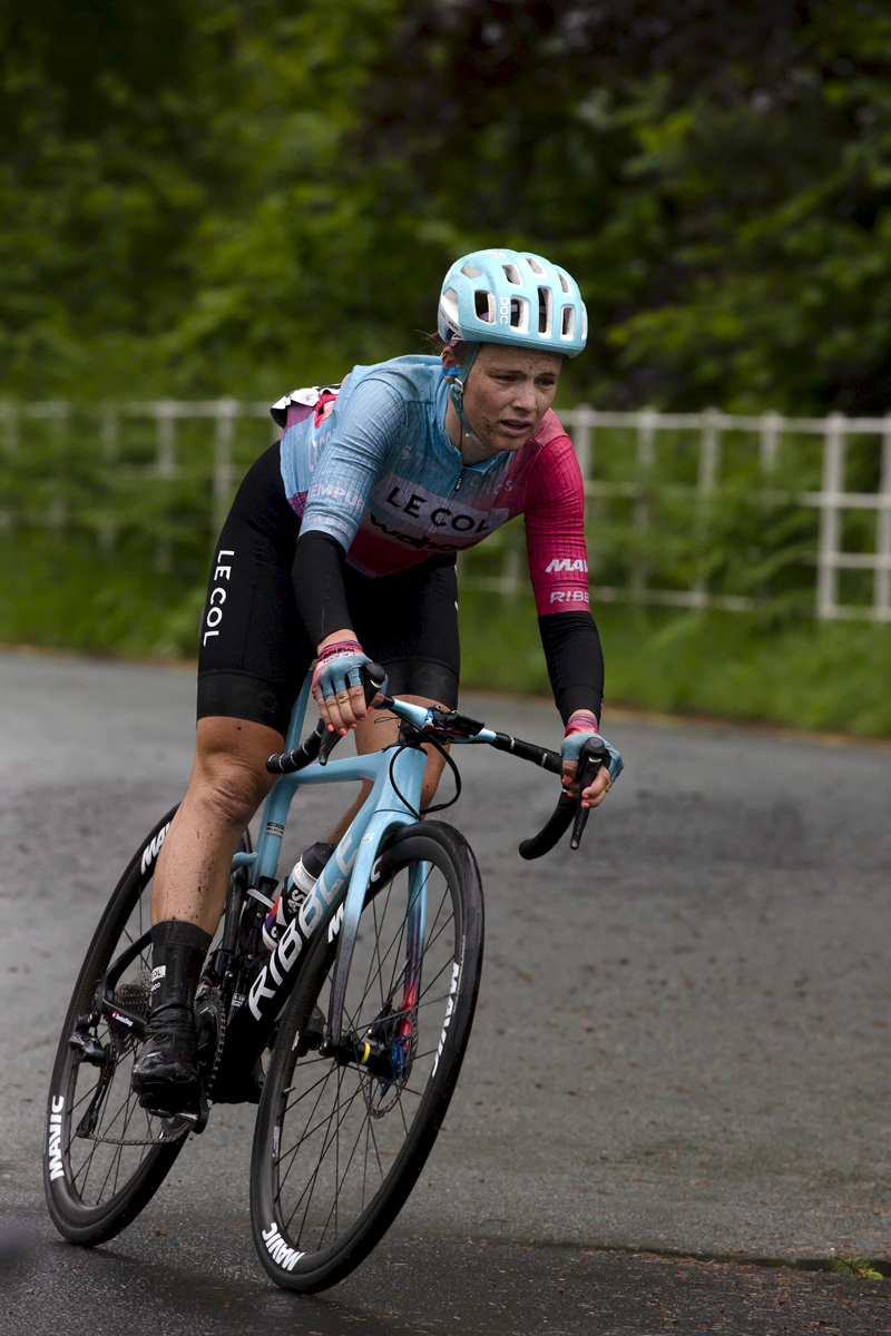 Women’s Tour 2022 - Gladys Verhulst of Le Col - Wahoo makes her way around Lake Vyrnwy