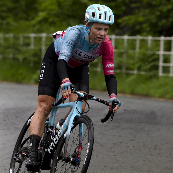 Women’s Tour 2022 - Gladys Verhulst of Le Col - Wahoo makes her way around Lake Vyrnwy